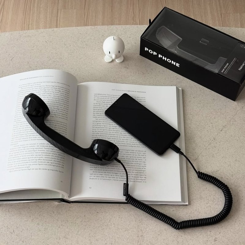 Native Union | POP PHONE 復古話筒 - 鋼琴黑 - 科技小物 - 環保材質 黑色