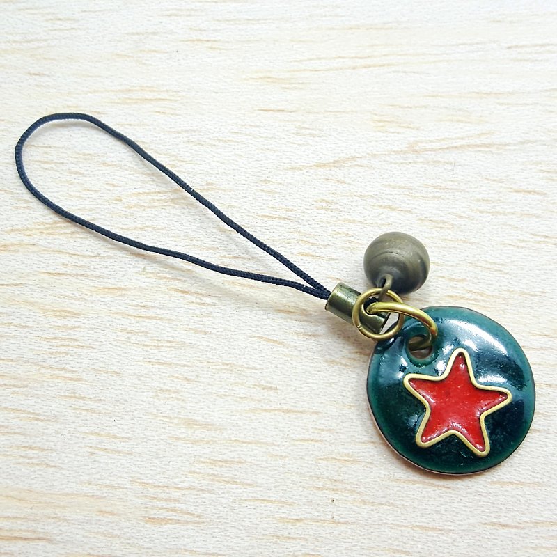 P5-Christmas 珐琅 (grass green + orange red) - can be worded charm - brass charm - with a key ring buckle - ที่ห้อยกุญแจ - โลหะ หลากหลายสี