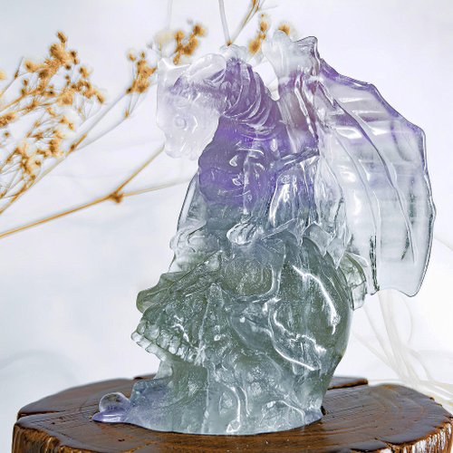 無盡迴圈 Infinity Loop 水晶嚴選 【幽靈之翼】稀有千層幻彩螢石水晶 辦公室小物
