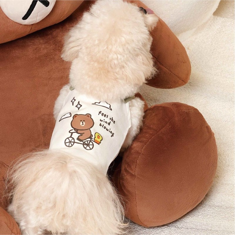 [Officially authorized by LINE FRIENDS] Day series pet carrier clothing (4 styles in total) - ชุดสัตว์เลี้ยง - ผ้าฝ้าย/ผ้าลินิน 