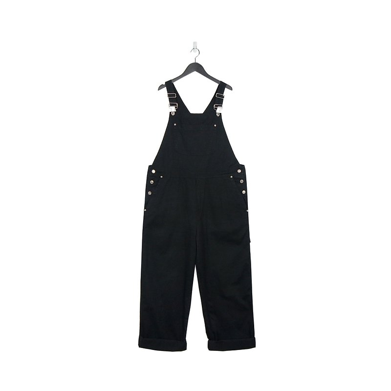 A‧PRANK :DOLLY :: Retro VINTAGE Black Sling Trousers (P806065) - จัมพ์สูท - ผ้าฝ้าย/ผ้าลินิน สีดำ