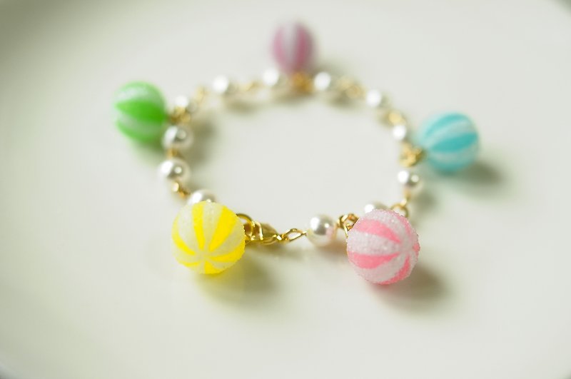 Sweet Dream☆Kumquat Candy So Delicious Pearl Bracelet/Color Model - Bracelets - Gemstone Multicolor