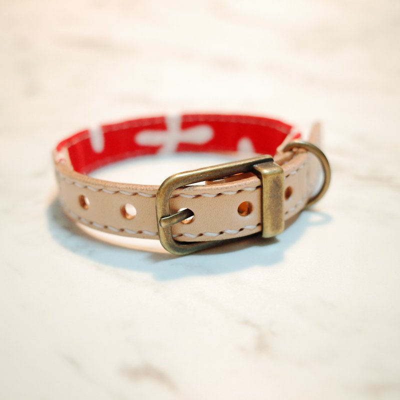 Dog collars, S size, Happy fruit party, watermelon_DCT090437 - Collars & Leashes - Cotton & Hemp 