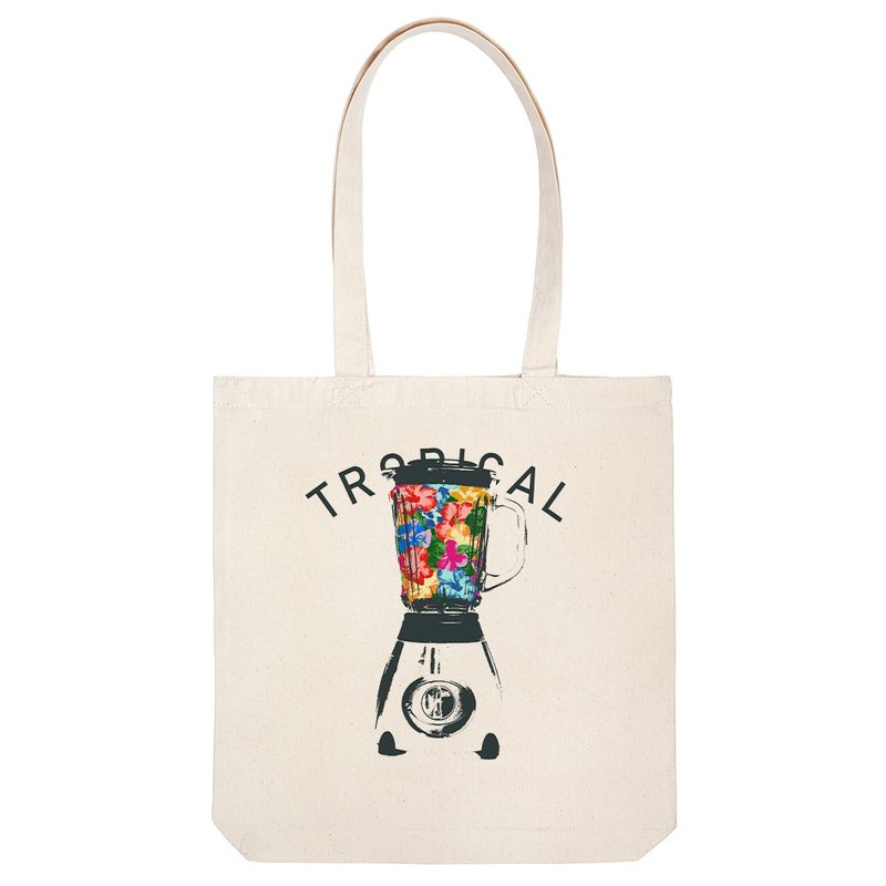 tote bag / tropical - 手提包/手提袋 - 棉．麻 卡其色