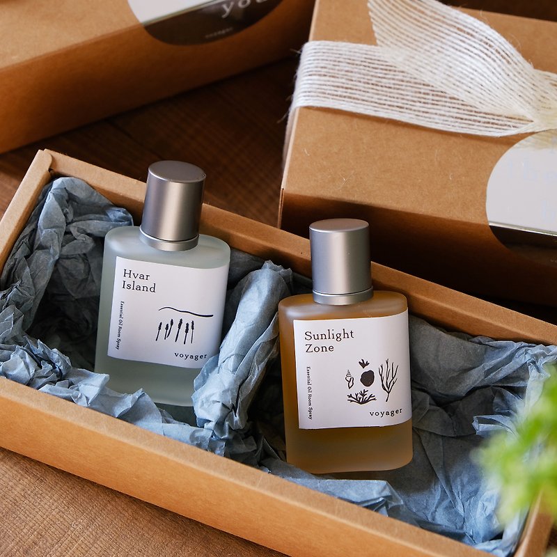 gift box | fragrance spray set of two | voyager - น้ำหอม - แก้ว สีเงิน