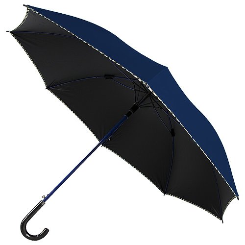 TDN 【TDN】公爵冷酷傘 超大傘面黑膠自動直立傘防雷擊晴雨傘(海軍藍)