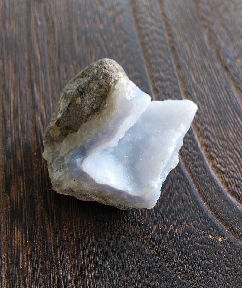 Chalcedony 馬達加斯加產地 藍玉髓 藍紋瑪瑙 天然礦石 原礦 - ของวางตกแต่ง - วัสดุอื่นๆ 