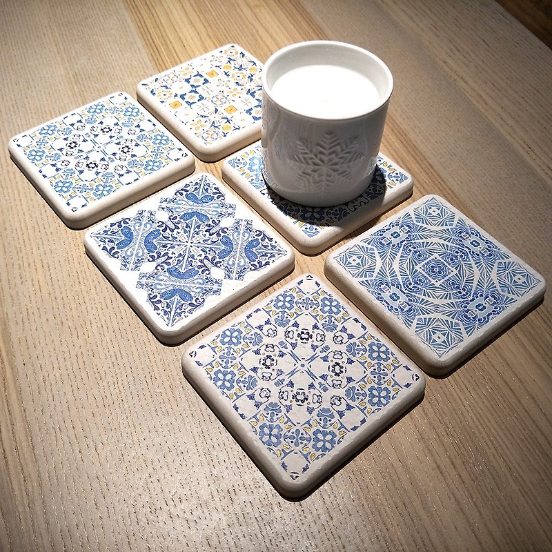 [MBM] Mix and match rural MBM tile diatomite coaster _ single piece (6 colors) (without asbestos) - Coasters - Other Materials 