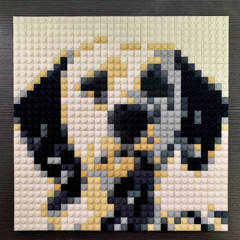 Dog mosaic brick puzzle boxset Size 26x26 cm - Other - Plastic 