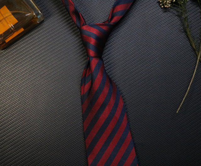 赤と青のストライプシルクネクタイギフトボックス紳士ビジネスnecktie ショップ 悪い紳士 ネクタイ タイピン Pinkoi