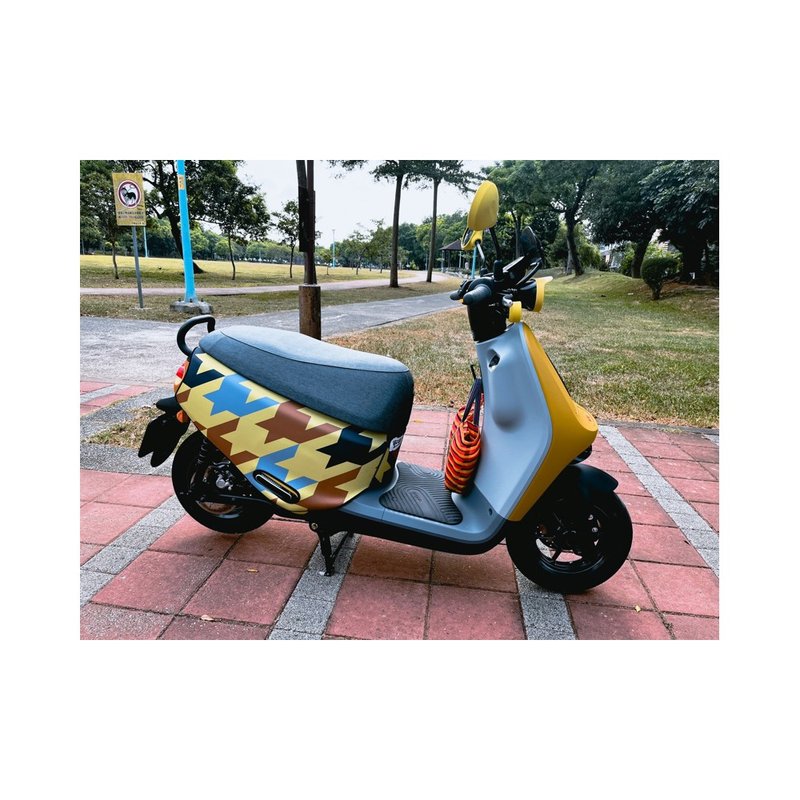 千鳥紋(雷鬼棕) gogoro系列車套 防刮車套 - 其他 - 聚酯纖維 黃色