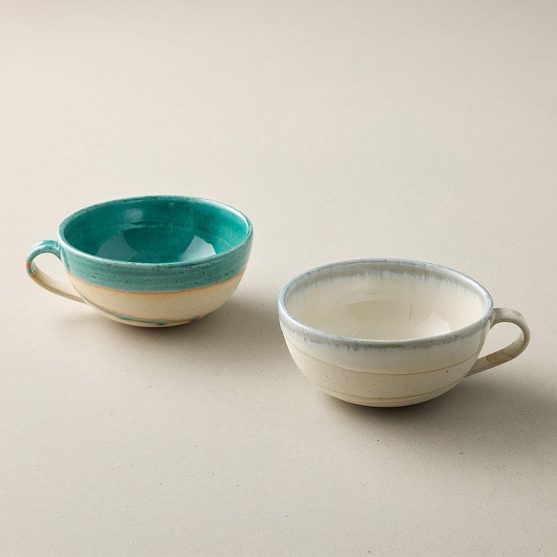 日本美濃燒 - 森林湯碗 - 2件組 (11.5 cm) - 碗 - 瓷 多色