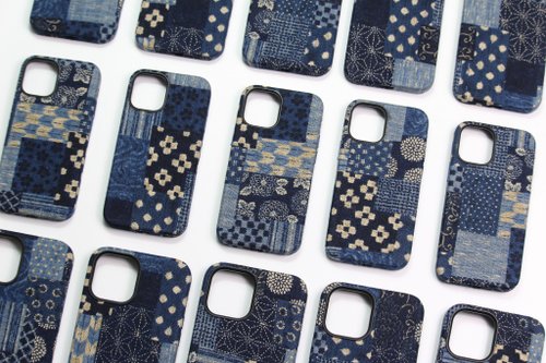EPUL EPUL手工製作日系古復布藝蘋果iphone14 13 12pro max手機保護殼