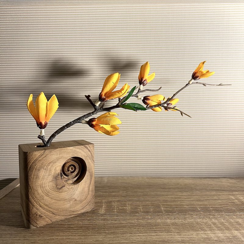Mini Wooden Vase - 擺飾/家飾品 - 木頭 