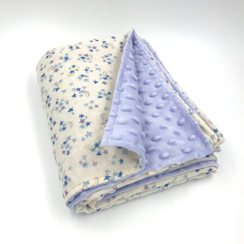 Rainbow Stars Purple Bottom-Comma Quilt - Baby Gift Sets - Cotton & Hemp Purple