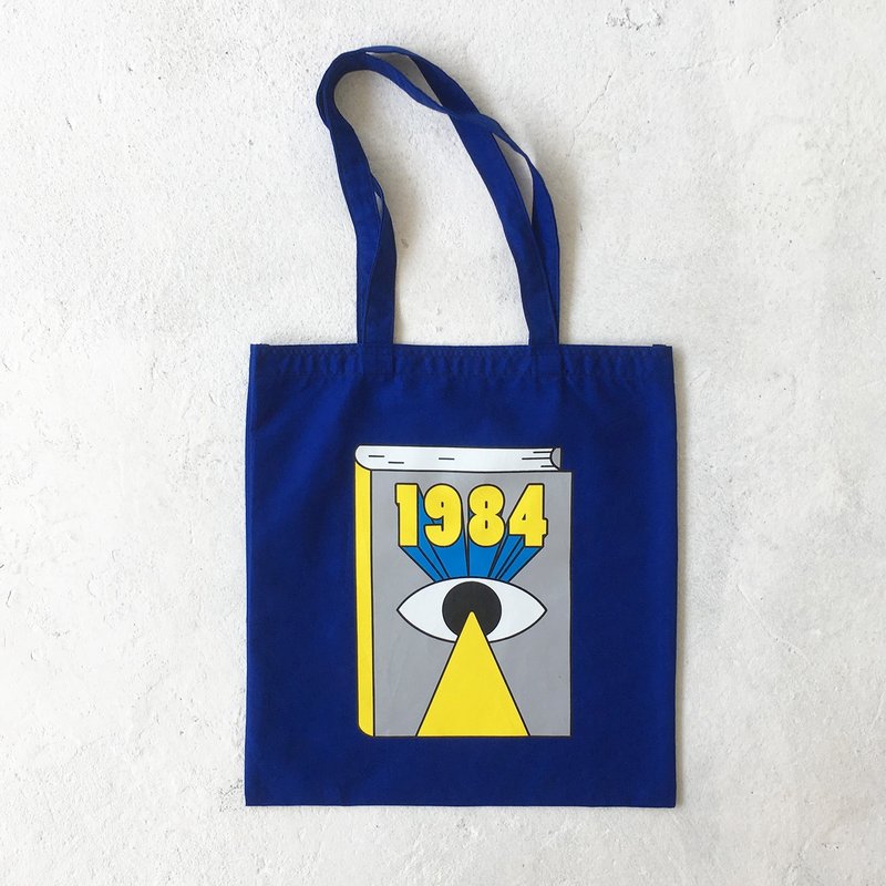 1984 Tote-Bag (Blue) - 其他 - 棉．麻 藍色