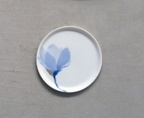 東京食器 - 讓你的料理變漂亮 木蓮花銀彩圓盤 (小) /真窯