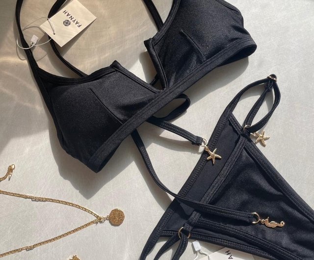 Vera トップ | ブライト石ブラック| トップス - ショップ Faynah Swim