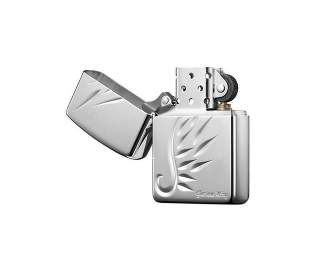 ZIPPO Official Flagship Store】 Exquisite Engraved Silver Wings