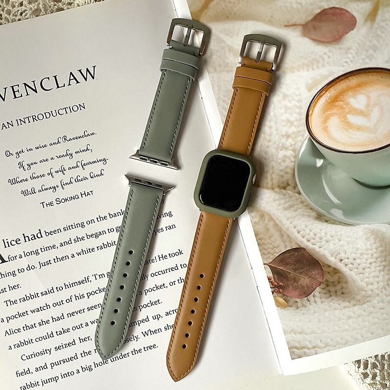 Genuine Leather Watchbands - 【Christmas Gift】【Customized Gift】Genuine Leather Apple Watch Strap 38-45mm