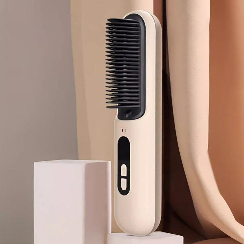 [Free shipping] Jindao wireless hair straightening comb rechargeable hair straightening comb portable negative ion no hair damage wireless - Other - Other Materials Gold