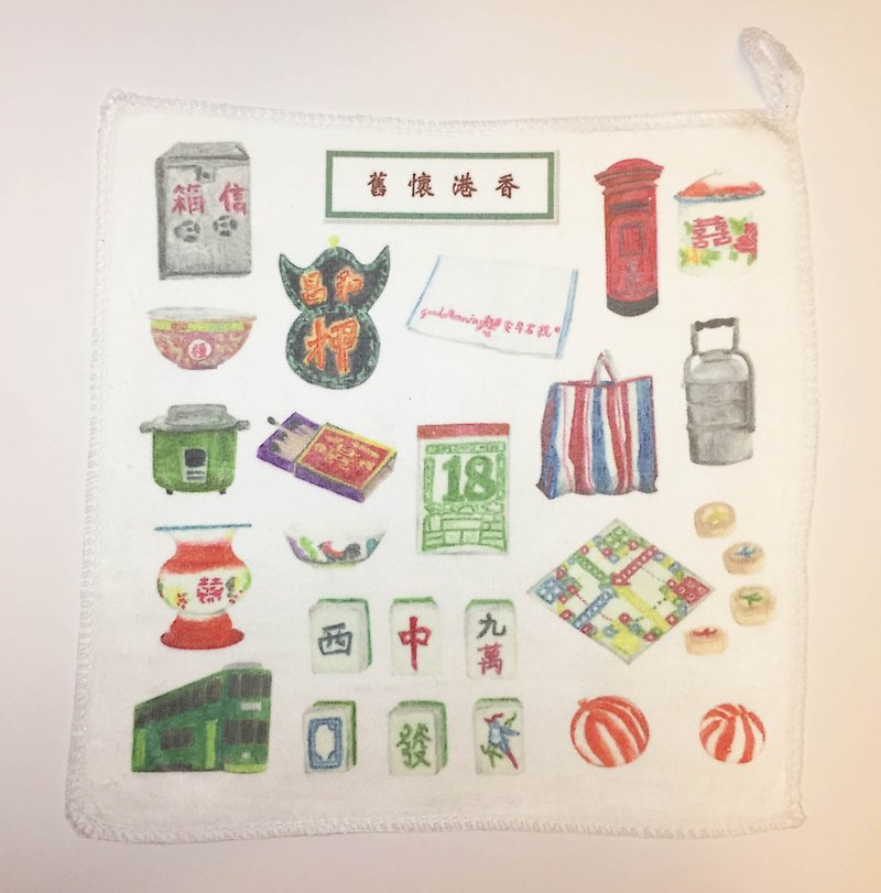 Hong Kong Series-Hong Kong Nostalgic Towel - Handkerchiefs & Pocket Squares - Other Man-Made Fibers 