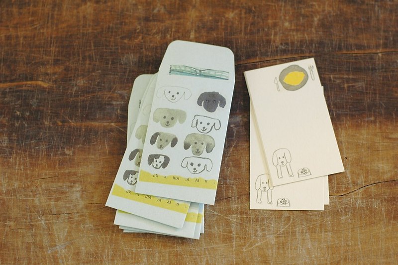 Classiky TORANEKO BONBON Mini Envelope + Card Set (M)【Dog (99212-04)】 - การ์ด/โปสการ์ด - กระดาษ สีน้ำเงิน