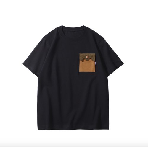 camping bear pocket tee shirt