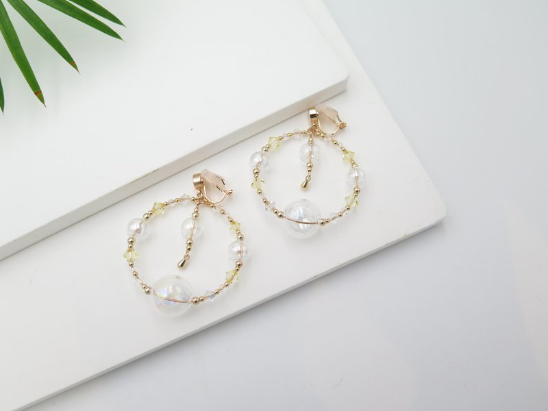 COLE COOL Bubble earrings white Glass Earrings - Earrings & Clip-ons - Glass Transparent