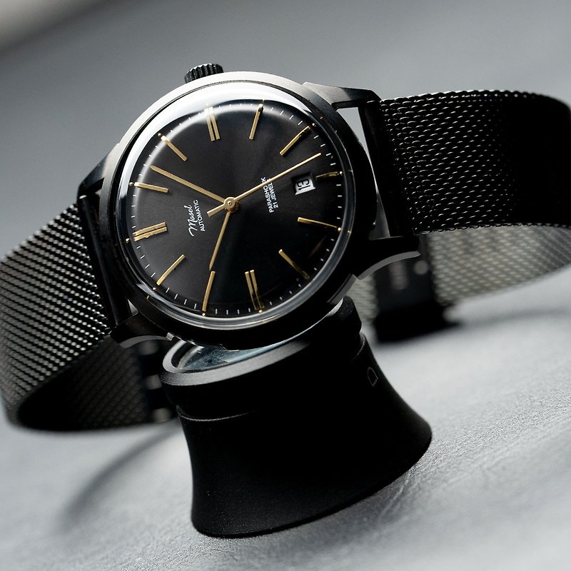DIY 製錶套裝 - Mosel系列 (含日期功能) 棕黑色錶盤復古機械腕錶 - 其他 - 其他金屬 黑色