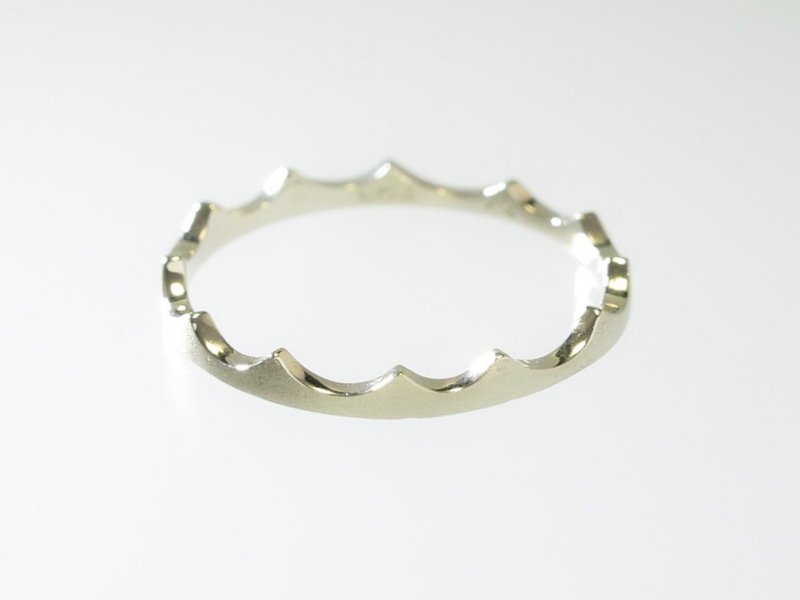 Japan Quality | inGod Stacking Ring Nami 14K WG - 戒指 - 其他金屬 銀色