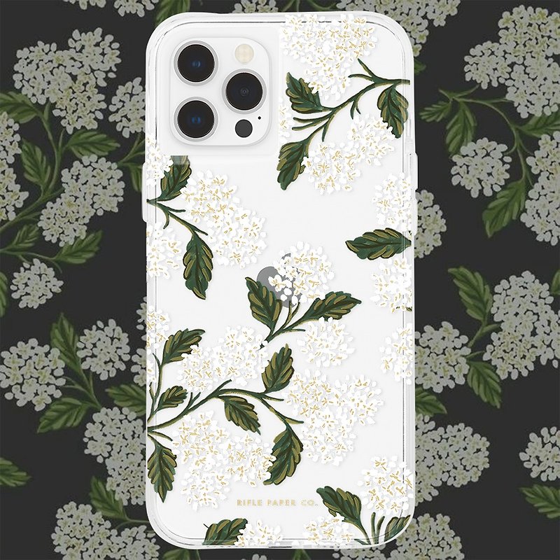 塑膠 手機殼/手機套 白色 - 【六五折清貨優惠】iPhone 12 系列 Hydrangea - White 手機殼