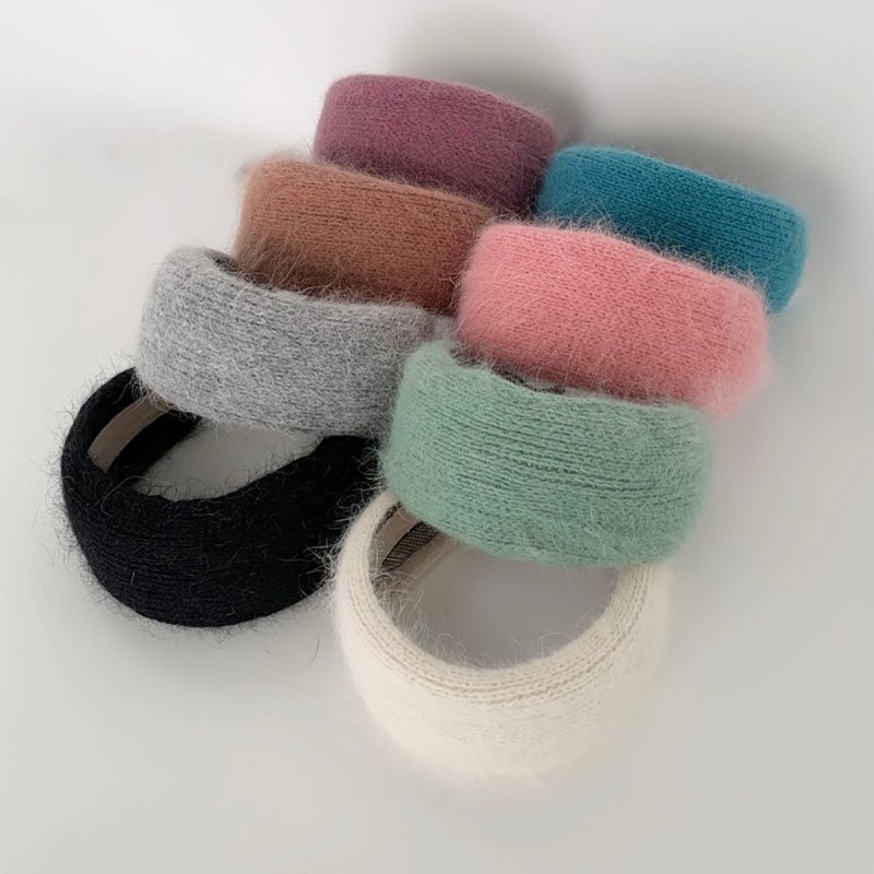 Winter Wide angora Headband,No SLIP / NO headache / No hard - ที่คาดผม - วัสดุอื่นๆ สีม่วง