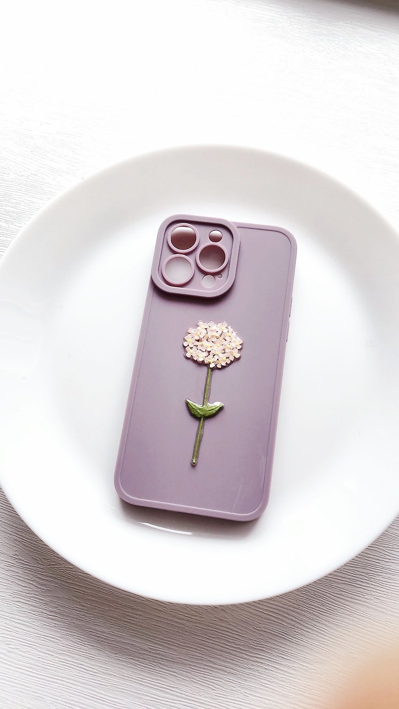Little Fresh* Handmade Clay Hydrangea iPhone Case (iPhone 14 pro max) - Phone Cases - Clay 