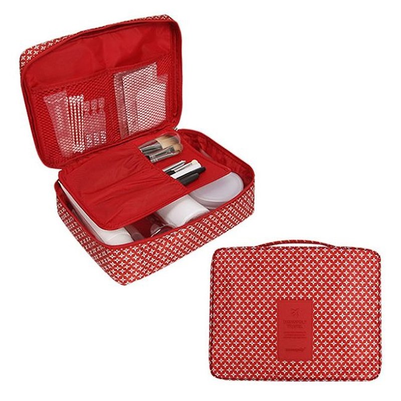 MPL-pattern portable universal bag cosmetic bag - classic red, MPL24666 - กระเป๋าเครื่องสำอาง - พลาสติก สีแดง