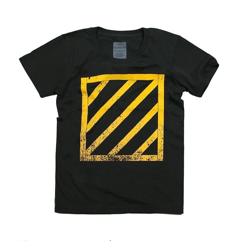 TRAFFIC Series Safety Zone Design T-shirt Unisex XS ~ XL size Tcollector - Women's T-Shirts - Cotton & Hemp Black