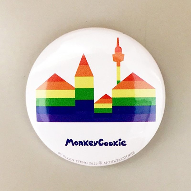 Badge Rainbow City | MonkeyCookie - Badges & Pins - Plastic Multicolor