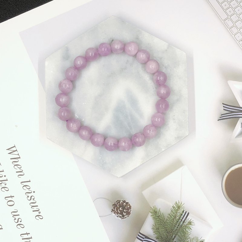 Purple Spodum Natural Crystal Customized Bracelet Healing Injuries, Eliminating Stress, Balancing Emotions - Bracelets - Crystal Purple