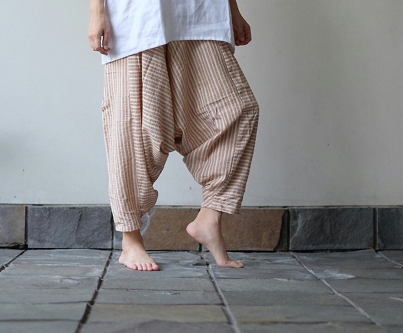 Anapurna Toffee Stripes for Her - กางเกงขายาว - ผ้าฝ้าย/ผ้าลินิน หลากหลายสี