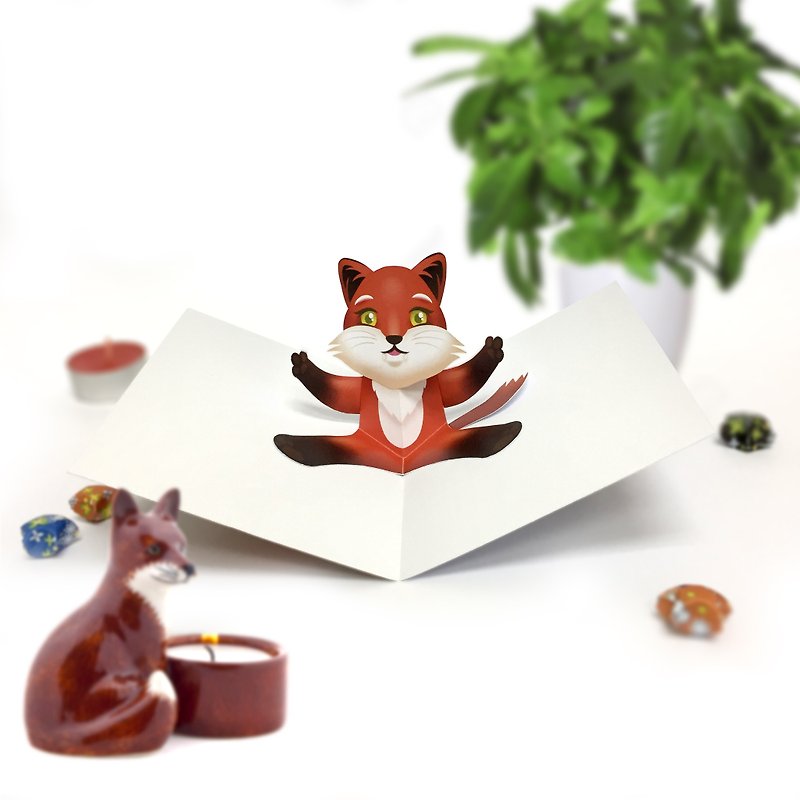 フォックスカード |キツネの誕生日カード |フォックス ポップアップ カード |狐 - カード・はがき - 紙 