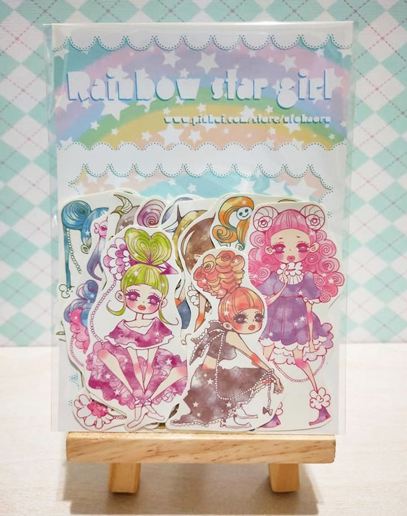 Constellation rainbow girl - sticker group  - สติกเกอร์ - กระดาษ หลากหลายสี