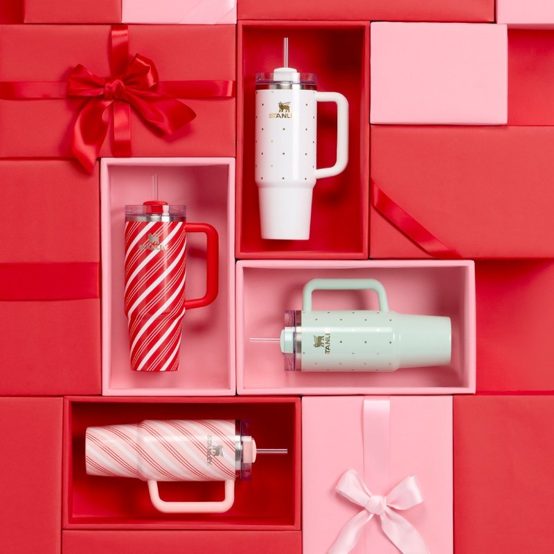 STANLEY Adventure Series Christmas Limited Edition Quencher Tumbler 2.0 0.88L / Mint Dot - Vacuum Flasks - Stainless Steel Multicolor