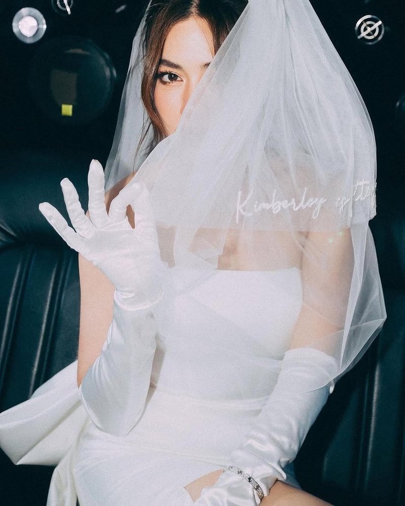 Kimberley Veil (75cm) - 髮夾/髮圈 - 聚酯纖維 白色