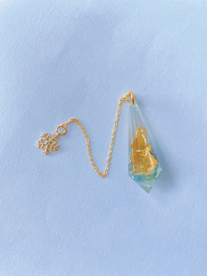 Handmade Pendulum / Charm / Aquamarine - พวงกุญแจ - คริสตัล สีน้ำเงิน