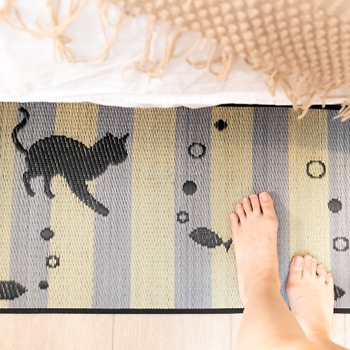微糖花植間 日本製-自然涼-貓陪伴地墊/廚房地墊/房間地墊