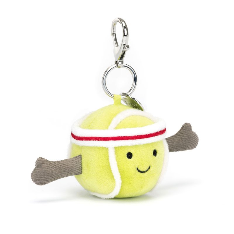 Amuseables Sports Tennis Bag Charm - Stuffed Dolls & Figurines - Polyester Yellow