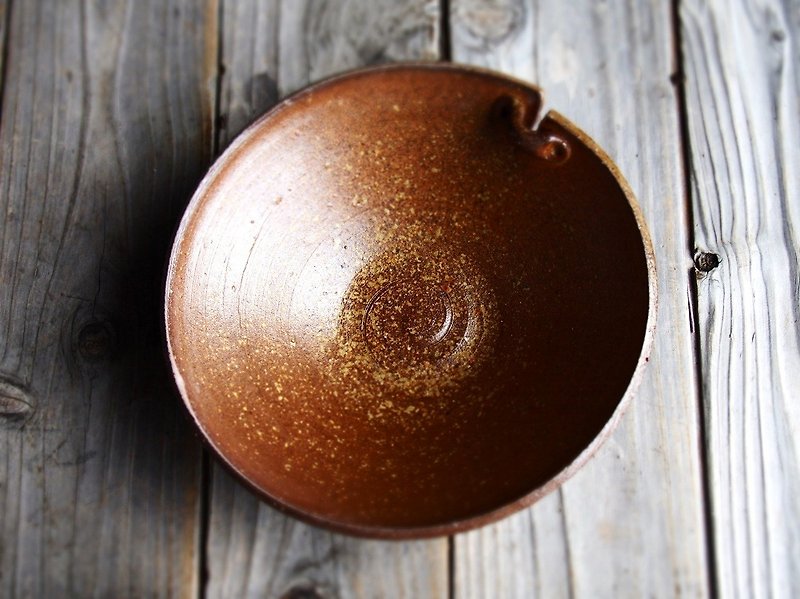 Bizen pot (21.5 cm) hc 1 - 0 12 - Small Plates & Saucers - Pottery Brown