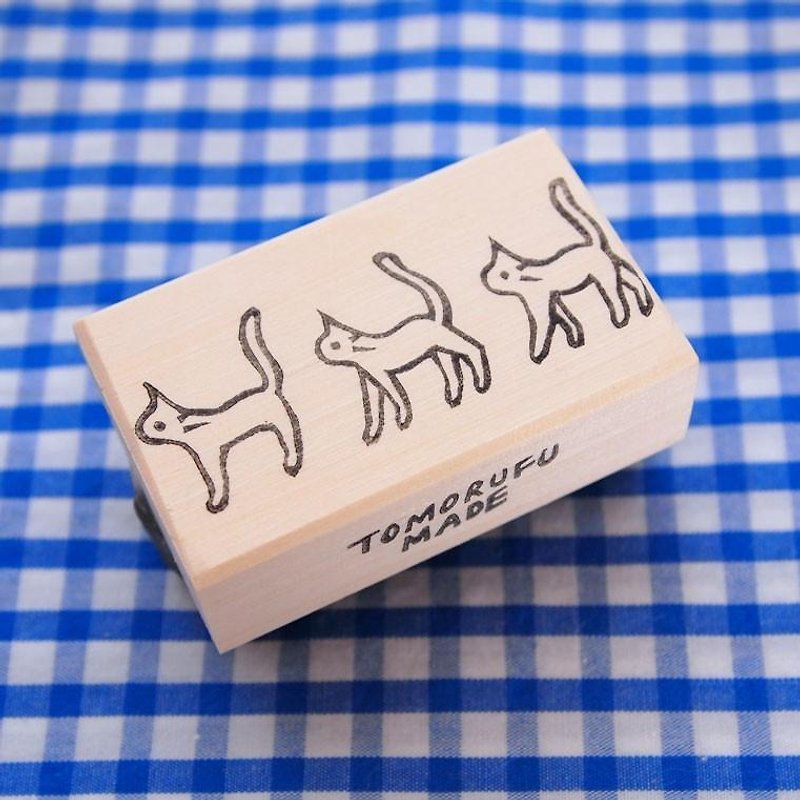 Eraser stamp Walking cat - ตราปั๊ม/สแตมป์/หมึก - ไม้ สีม่วง