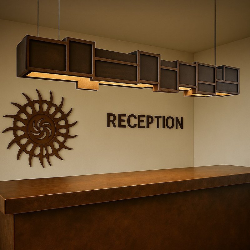 Copper Industrial Hanging Light for Bars, Hotels & Reception - 燈具/燈飾 - 銅/黃銅 金色
