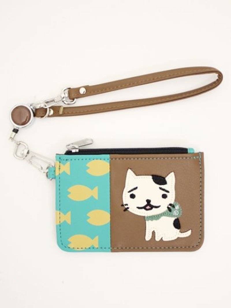 ✱ lovely OKAKA retractable ticket clip purse ✱ (three-color) - อื่นๆ - หนังแท้ หลากหลายสี